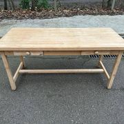 Renovated farmhouse dining table in solid wood 160cm XXth century