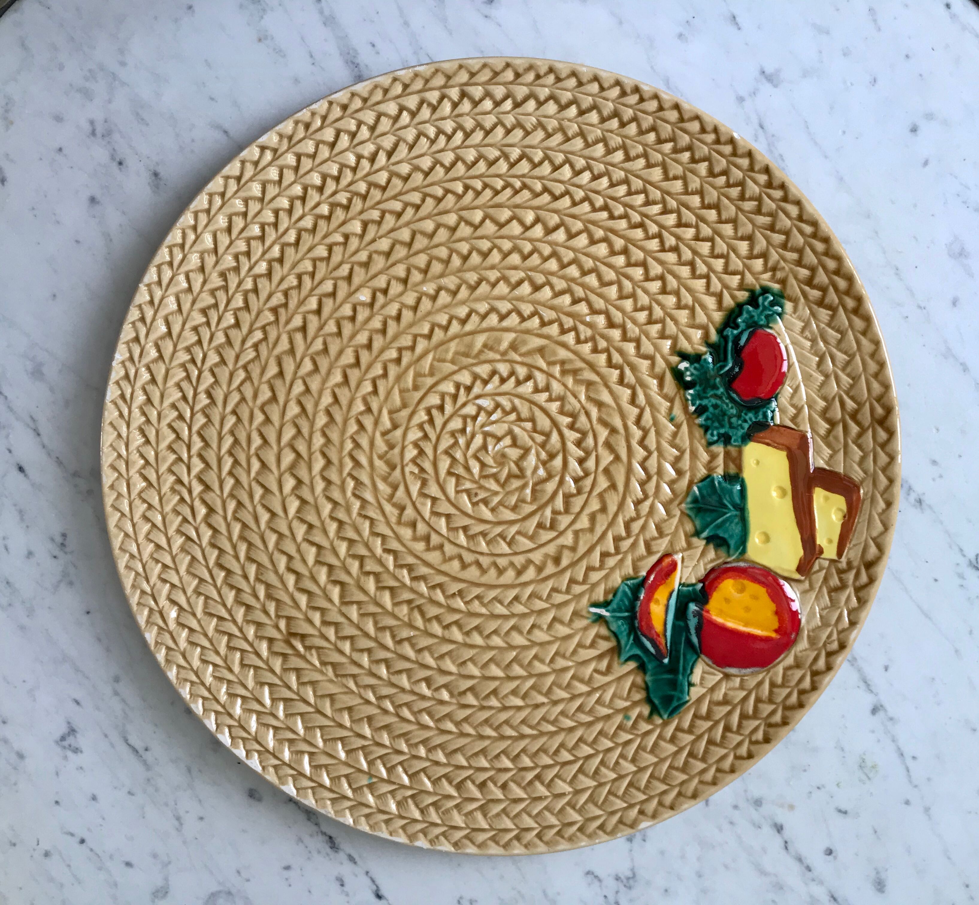 60s wicker style slurry cheese platter