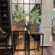 Pair of cast iron planters