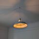 Industrial white metal pendant light
