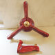 Ancient lustre and art deco style red ceramics