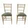 Pair of brass faux bamboo chairs, 1960s
