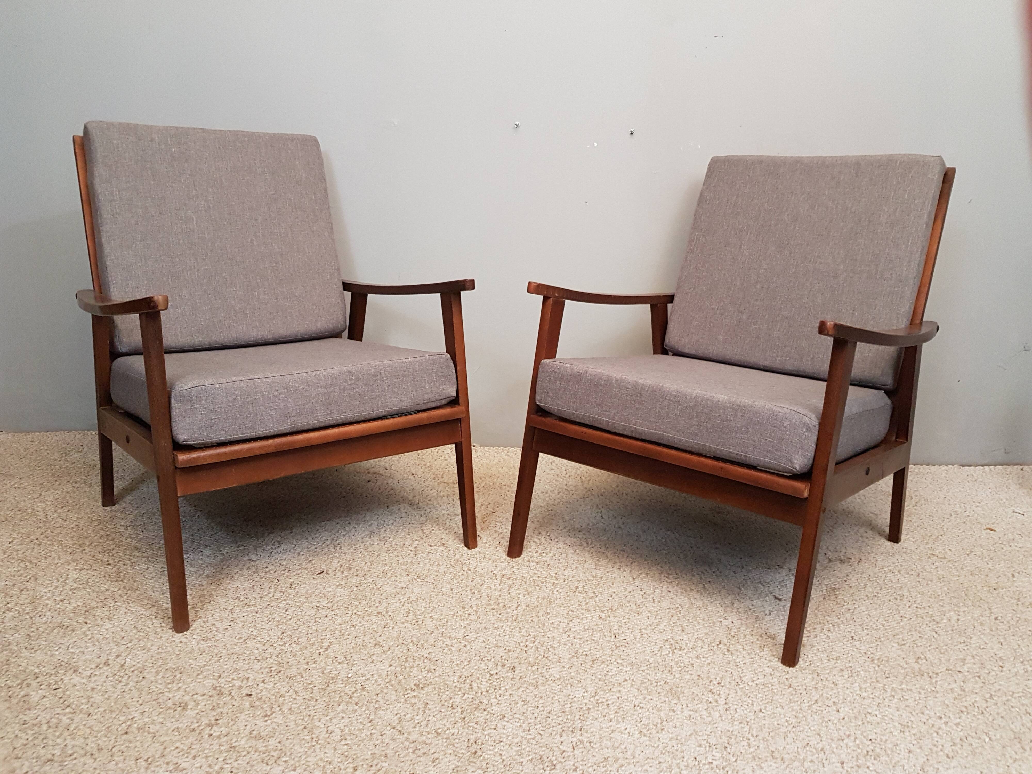 Pair of Boomerang armchairs 1960