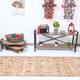 Tapis floral orange vintage, 340x85cm