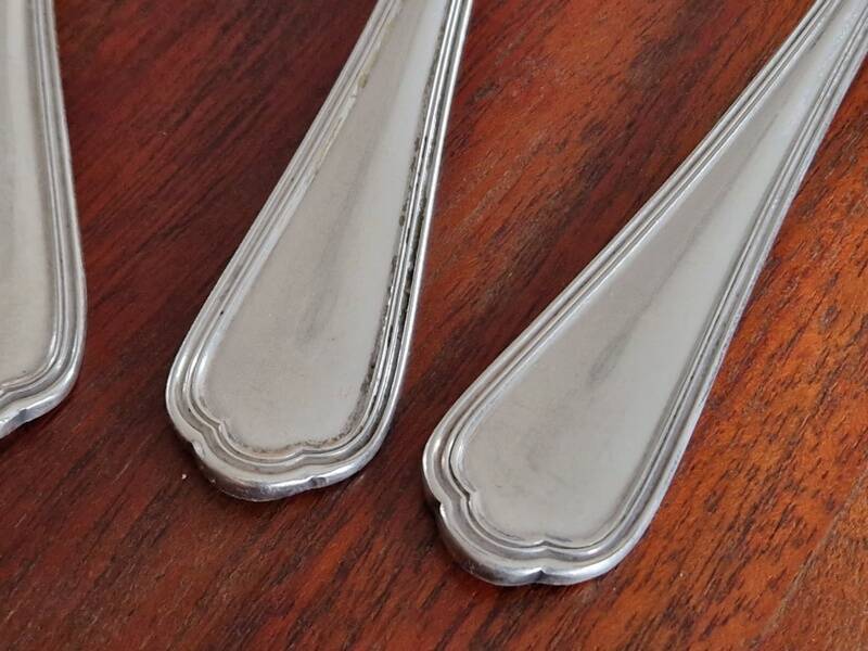 Christofle - Set of 3 table spoons in the Spatours model in silver-plated metal.