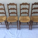 4 mulched country chairs