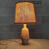 Lampe en céramique grès patinée et jute
