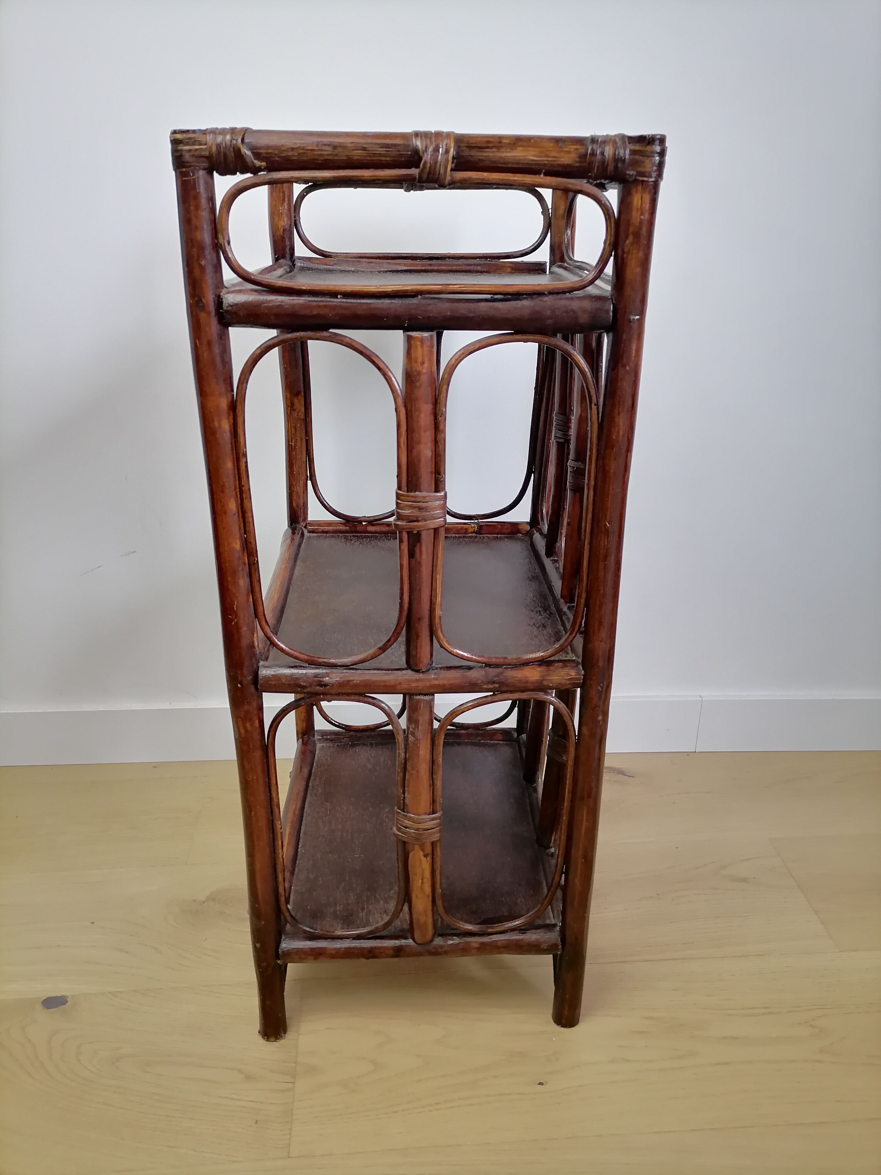 Vintage rattan shelf