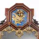 Eclectic antique mahogany mirror, Italy, 19th century