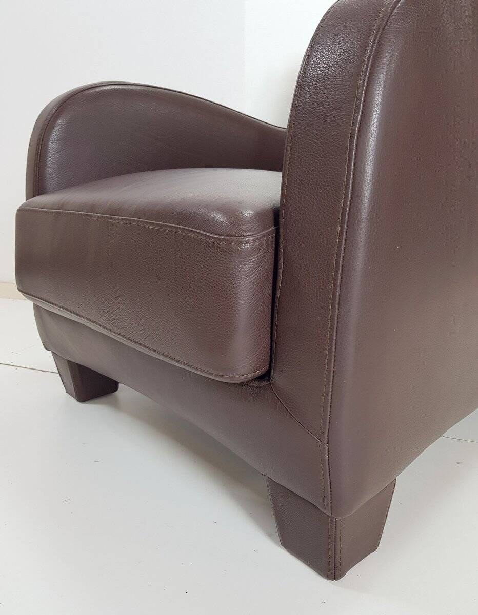 Modern Brown Leather Armchair from Musa Design, Italy, 1990s