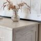 Large confiturier/Low bonnetière vintage artisan 1940 solid wood