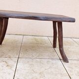 Vintage Brutalist Elm Coffee Table