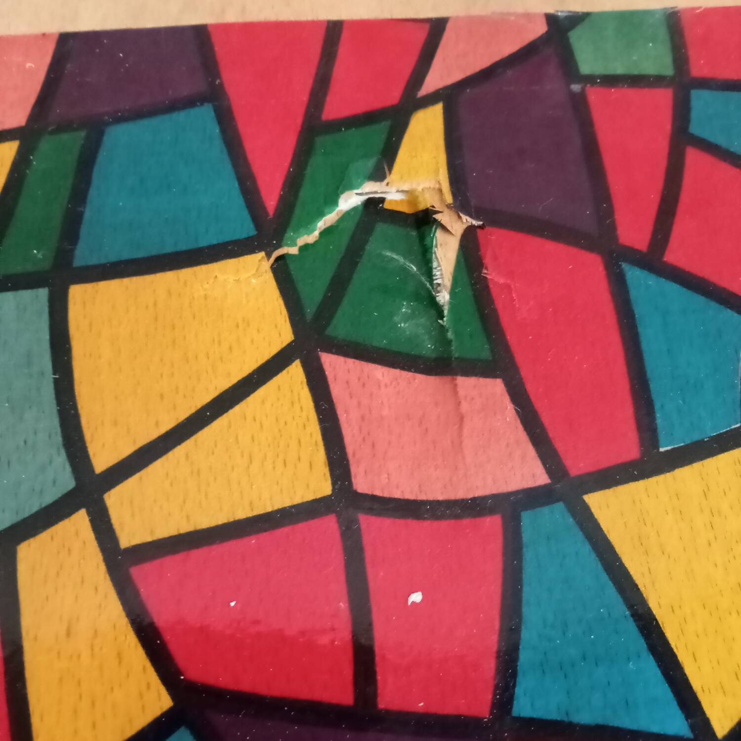 Wood & rattan cabinet