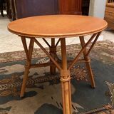 Circular rattan coffee table 1970-1980
