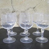 Série de six verres anciens