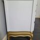 Louis XV style chest of drawers, white and gold