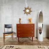 Vintage chest of drawers with spindle legs 1960