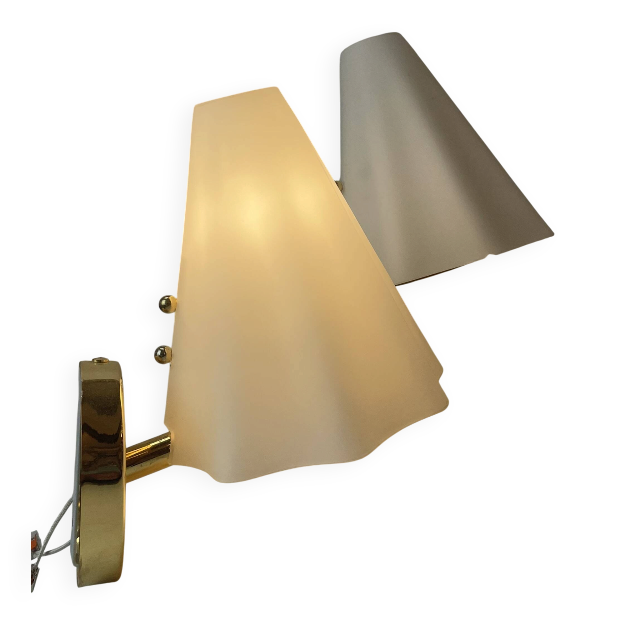 Pair of Murano Glass Wall Lamps, Italy, 1980s