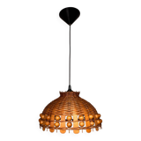 70s woven wicker pendant light