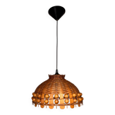 70s woven wicker pendant light