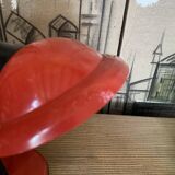 Desk lamp "Col de Cygne Aluminor Red Pop Art France - 1970 in Metal