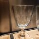 5 antique wine glasses with cut sides