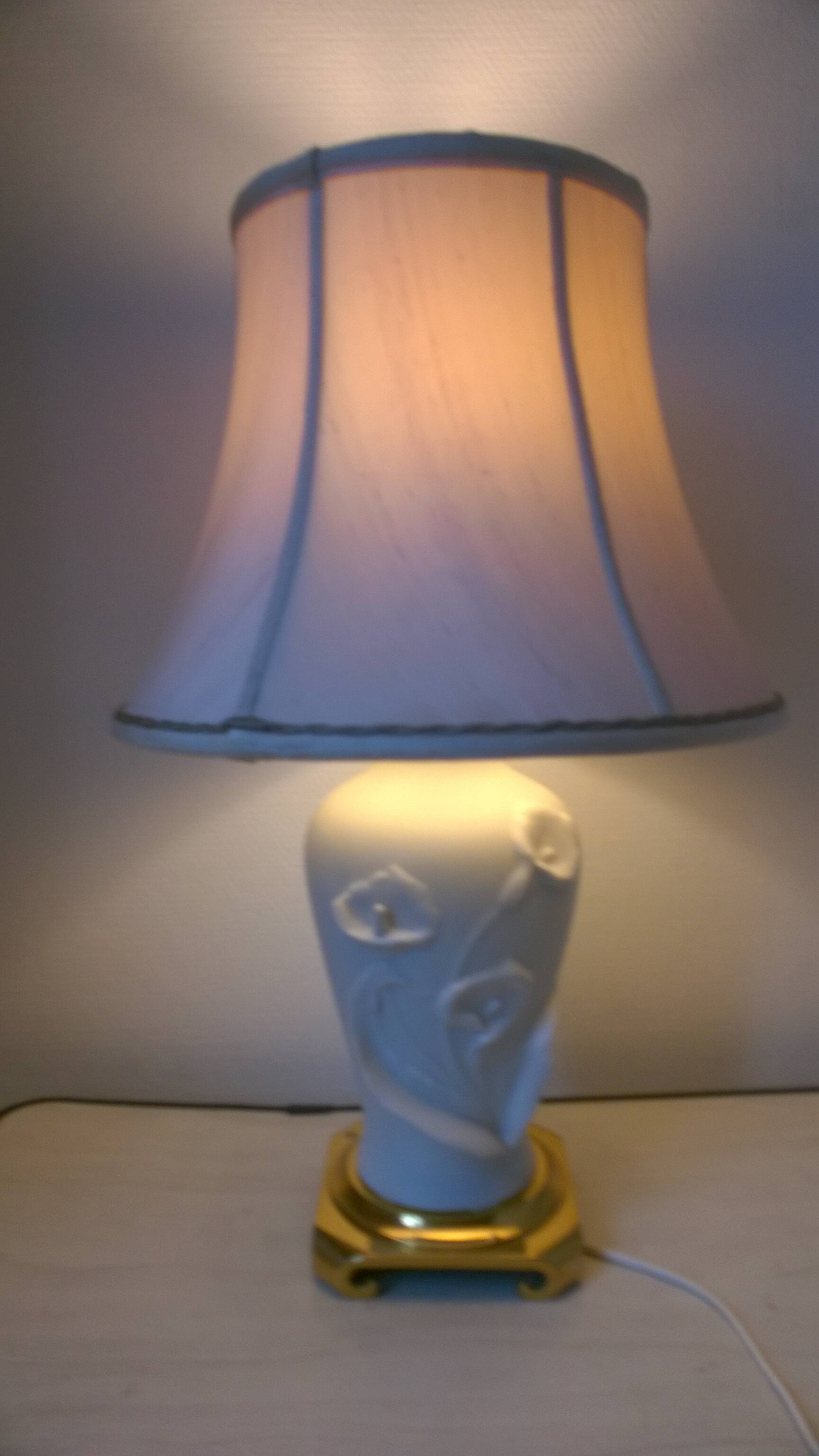 Calla Lily Franklin Mint Biscuit Lamp by Nicholas Berenczy