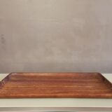 Plateau rectangulaire en bois exotique 1950