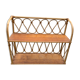 Wall shelf 2 trays, old, rattan.
