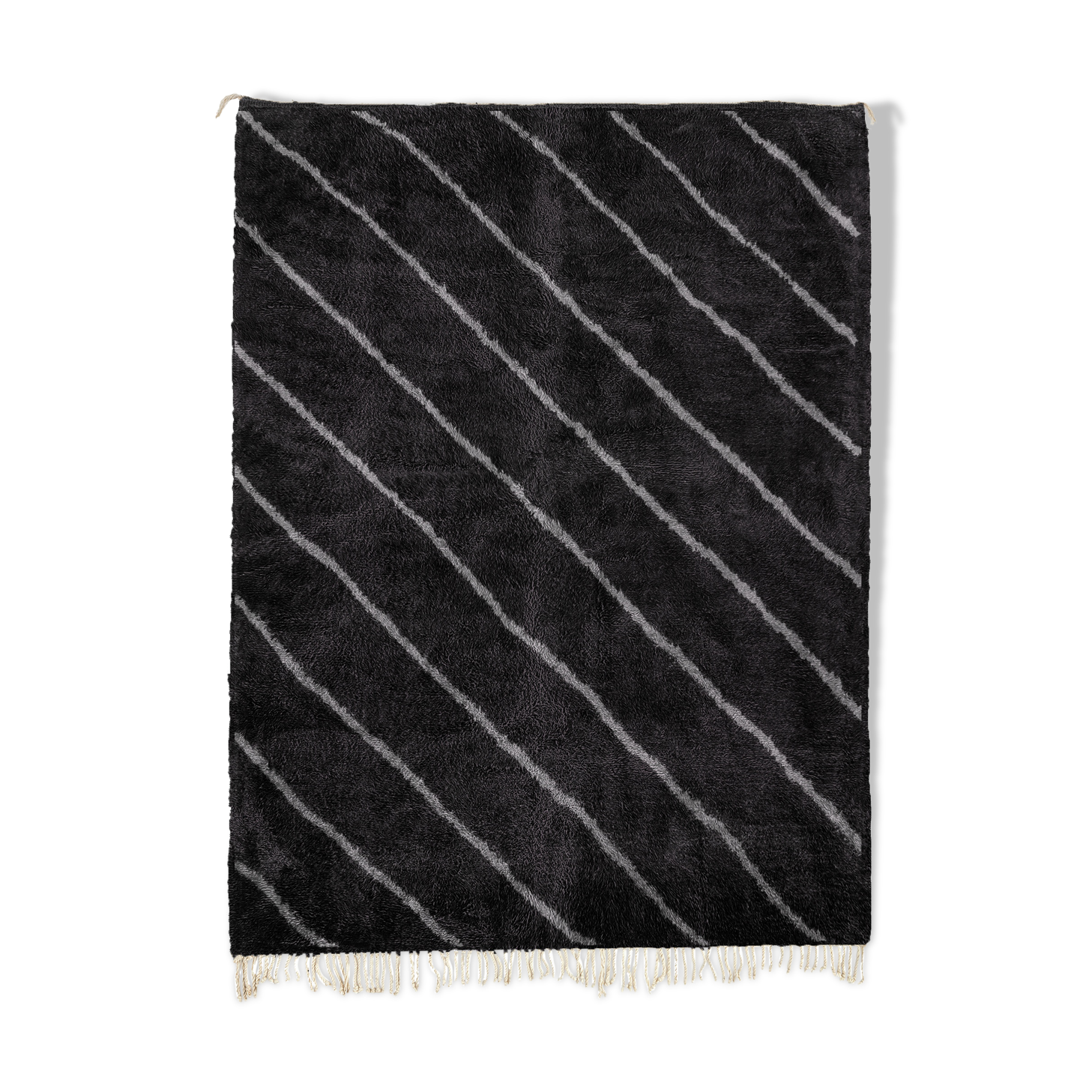 Modern Moroccan carpet black contemporary art 300x370cm