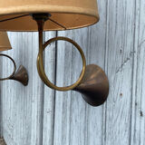 Two cornet-shaped wall lights