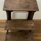 Walnut bookcase step stool