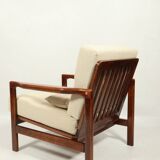 Scandinavian curly beige armchair mid century modern design by Z. Baczyk 1965