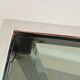 Vintage chrome side table with s smoked glass top