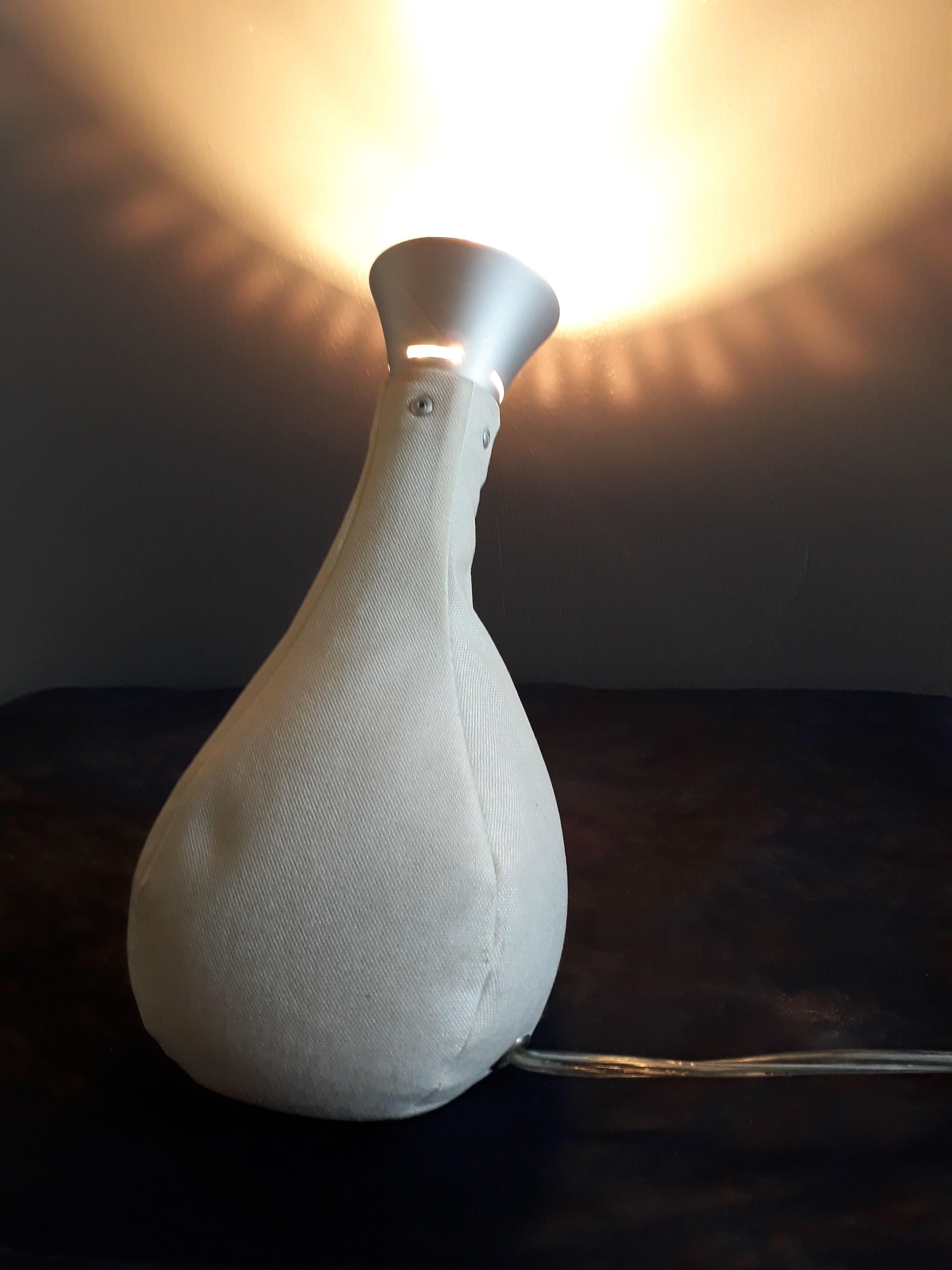 Table lamp Lichtsack "bag of light", futuristic design created by Christopher Born, year 2001