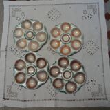 Set of 4 oyster plates Sarreguemines
