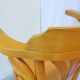 Set of 4 Vintage Bentwood High Pub Chairs with Armrests / Natural Wood Colo