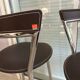 Lot of 2 bar stools compar stainless steel leather