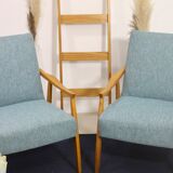 Pair of vintage armchairs in beech year 60