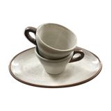 Set 2 tasses et plat à café