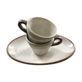Set 2 cups and coffee dish