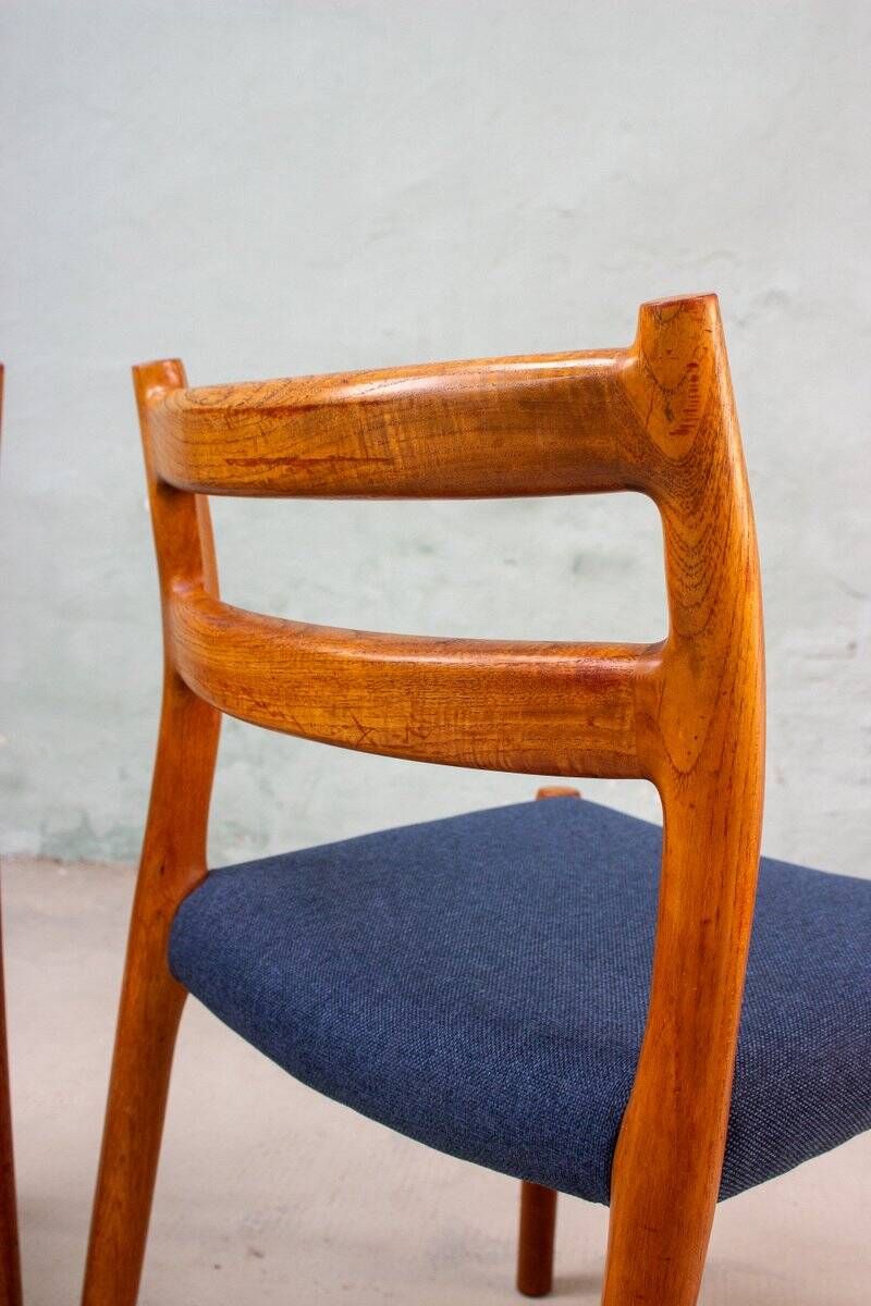 Set of 2 Model No. 84 Teak Chairs by Niels Otto Møller, Denmark, 1960s