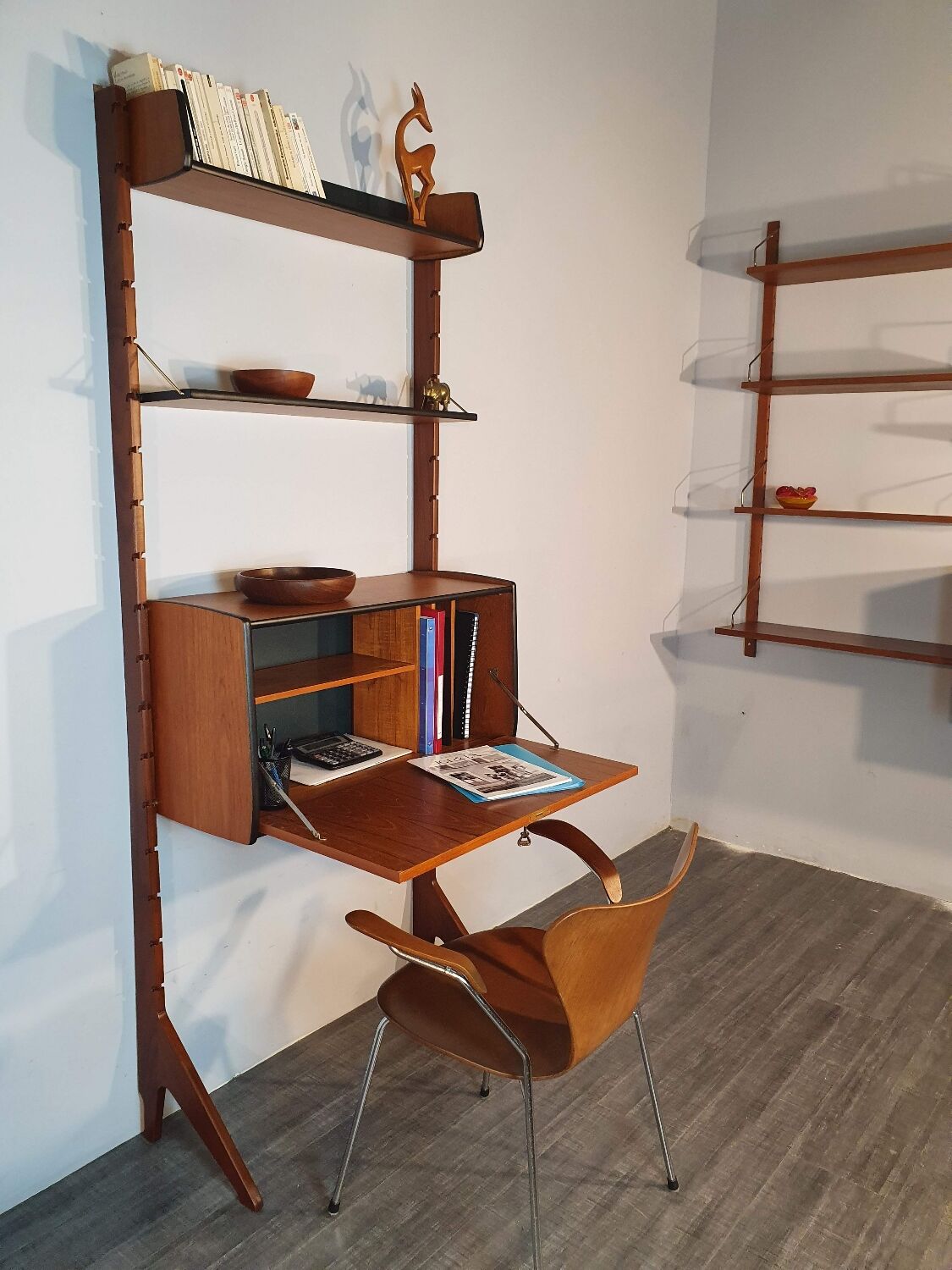 Norwegian Ergo Secretary Furniture, Scandinavian Vintage 1960s