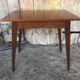 Old scandinavian wooden desk compass feet + drawer 70s vintage