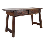 Console espagnole en chêne massif du XVIIIe siècle