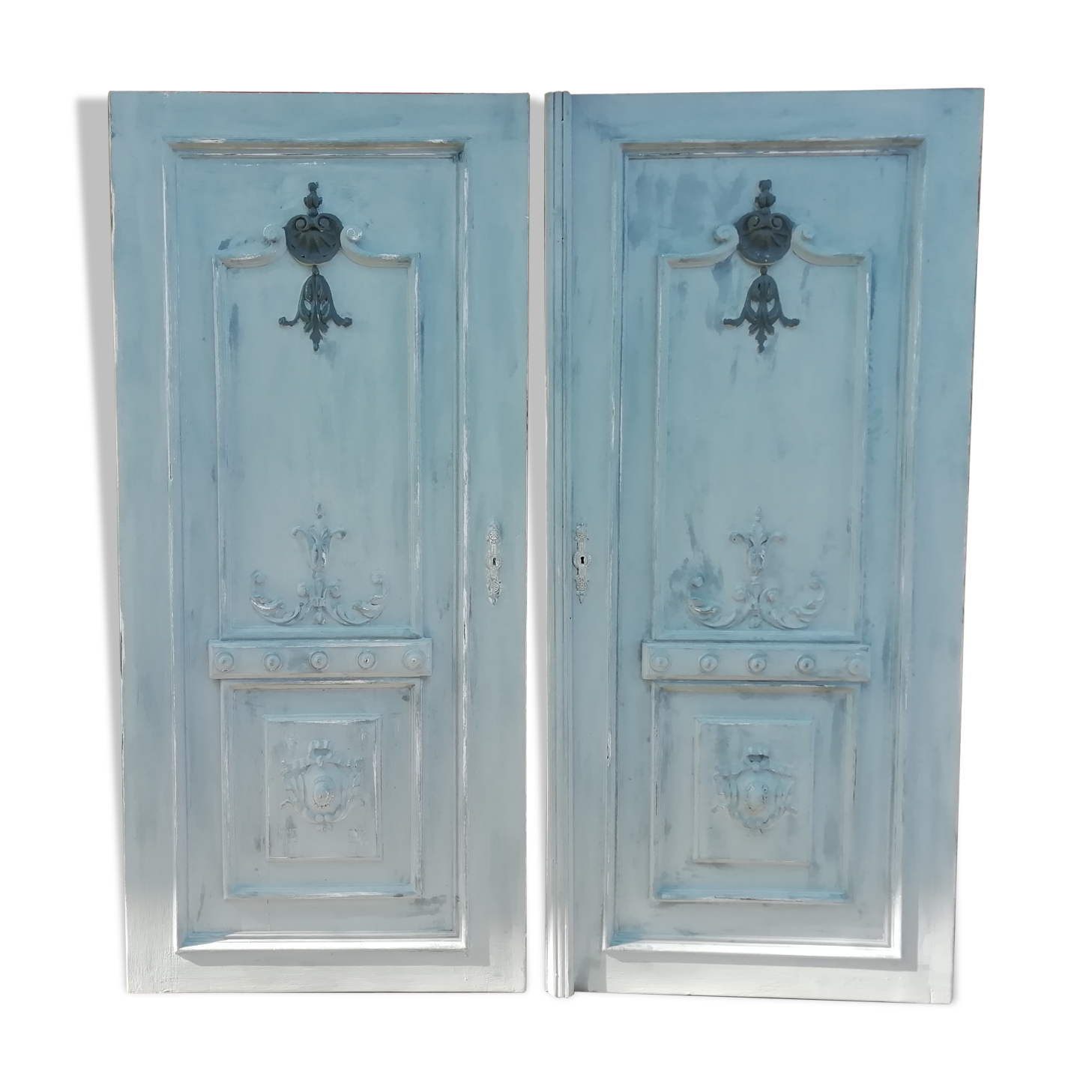 Pair of old carved door Louis XV