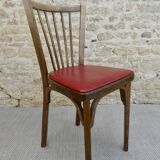Baumann bistro chair, in wood and skai