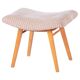 Mid-Century Stool in Upholstery and Beech, Slovakia, 1960s