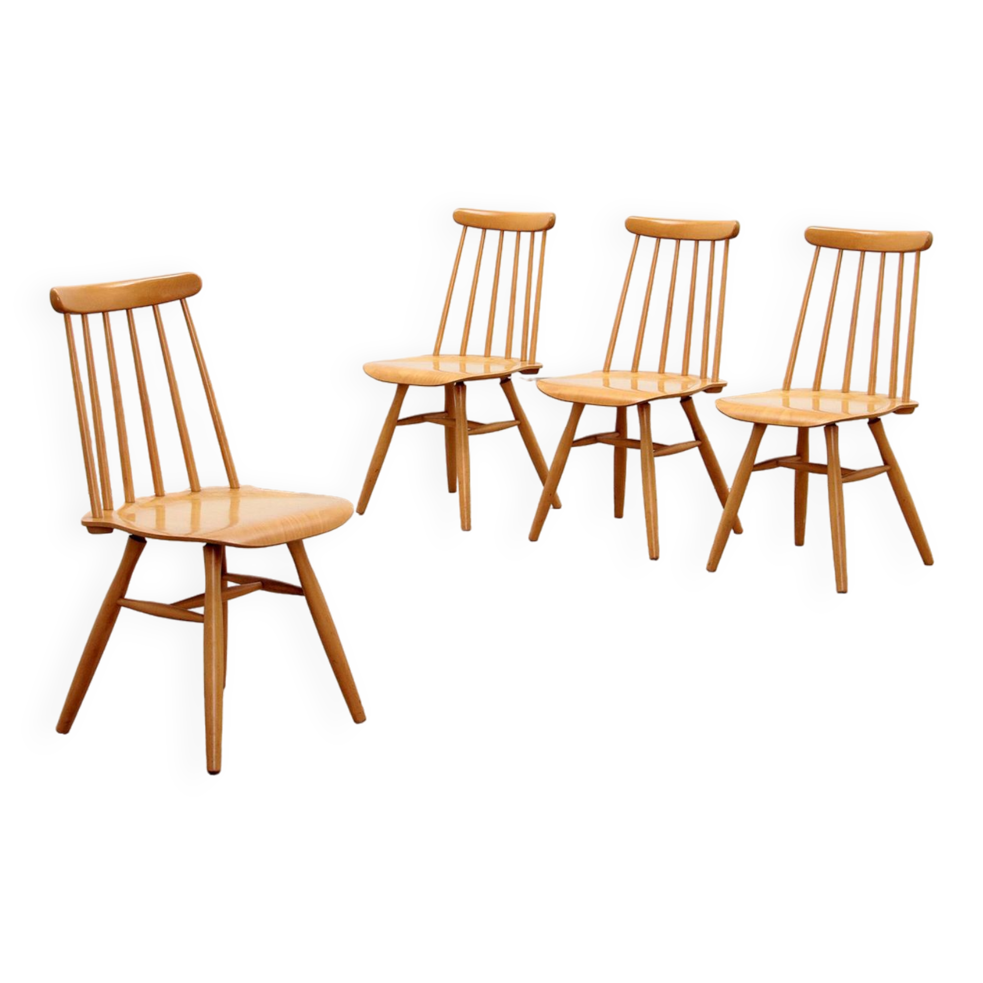 4 Chaises de salle à manger fabriquées par Asko, 1960 Finlande