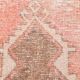 Turkish Salmon Brown Vintage Runner Rug, 91x362Cm